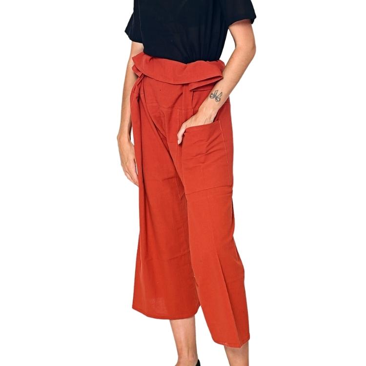 Pantalon de pêcheur - orange